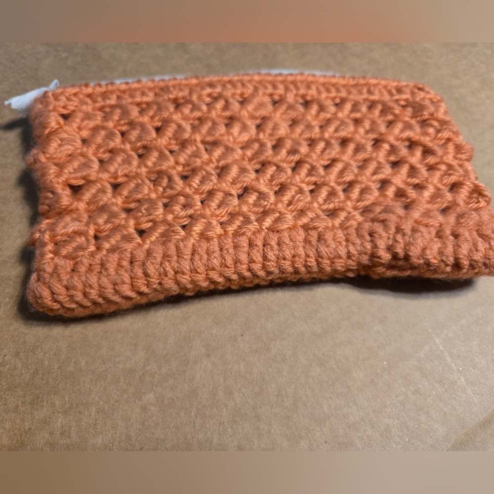 Handcrafted Orange Crochet Pouch